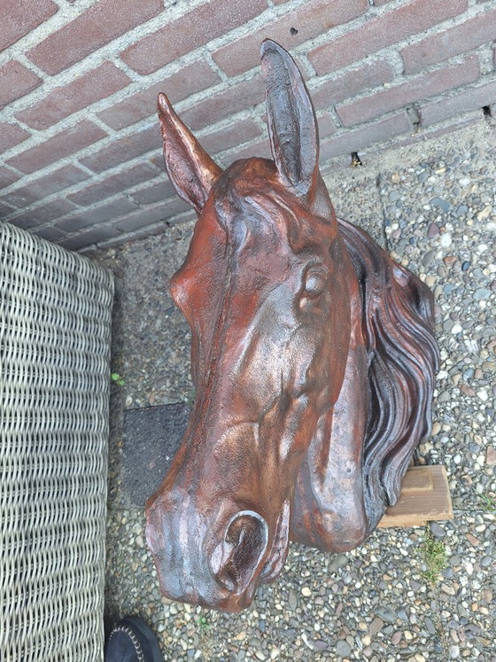 Image 1 of Antique Cast Iron Horse Head