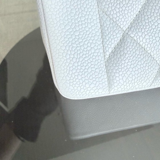 Image 1 of  Chanel Diana Medium Vintage - 25CM Quilted Caviar White Gold Hardware Series 2