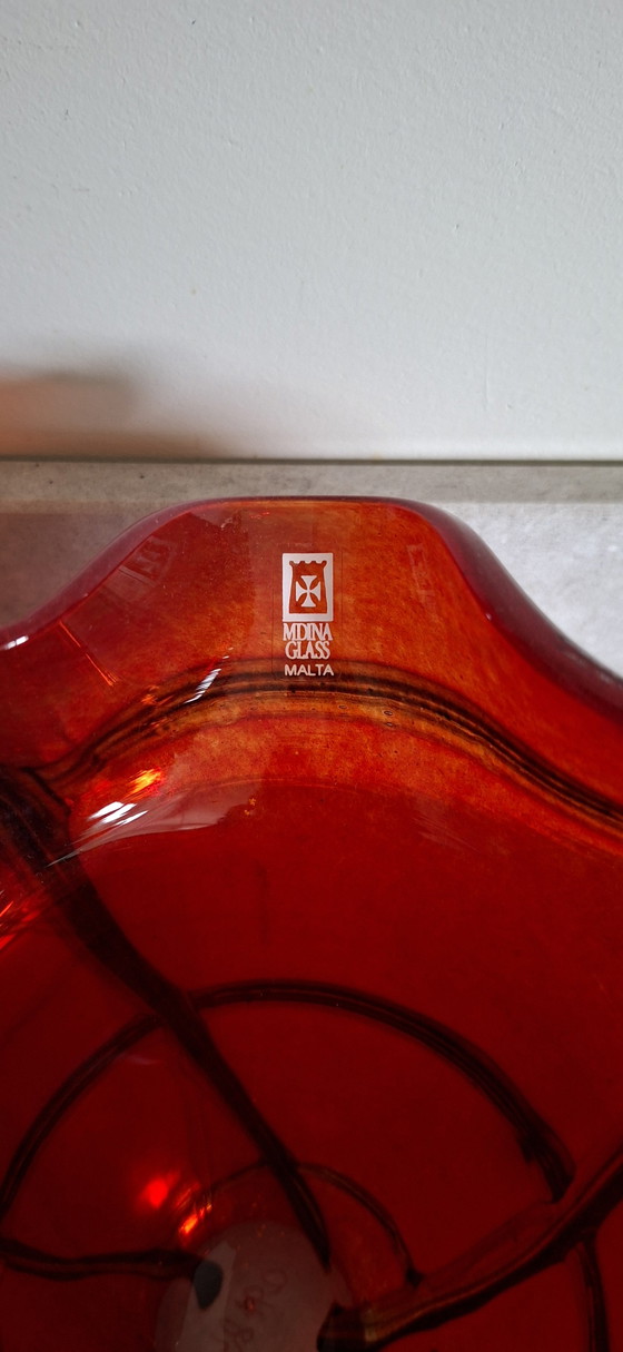 Vintage Mdina Glass handkerchief vase signed (photo 4 of 10)