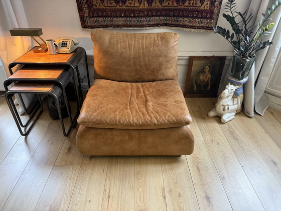Image 1 of Luxuriöser Ledersessel – Europäisches Design (ca. 2000)