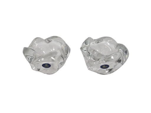 Royal Copenhagen - Galaxy model - crystal - tealight holders (2) - Denmark - 90s
