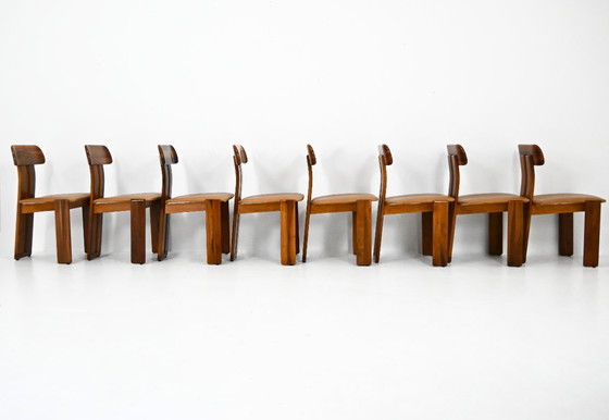 Image 1 of Sapporo Dining chairs By Mario Marenco for Mobilgirgi, 1970s, set of 8