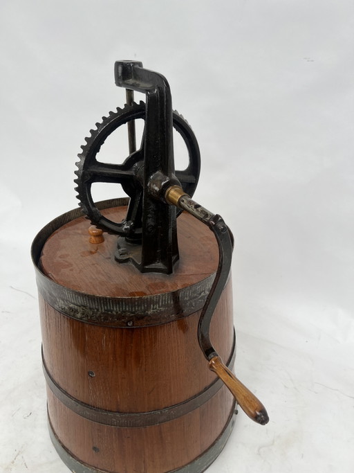 Baratte à Beurre Ancienne du XIXe Siècle – decoratieve objecten, Cast Iron, Metal (photo 2 of 5)