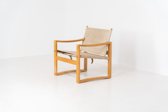 Image 1 of Safari stoel van Børge Jensen voor Bernstoffmoinde Møbelfabrik (Denemarken, jaren 1970).