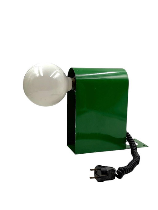 Lámpara de mesa/pared verde estilo era espacial, Italia, década de 1970.