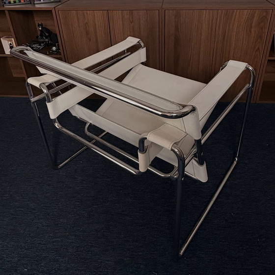 2x replica sedia Wassily Knoll (Vintage) - pelle bianca – Sedie e poltrone, Metallo (photo 5 of 9)