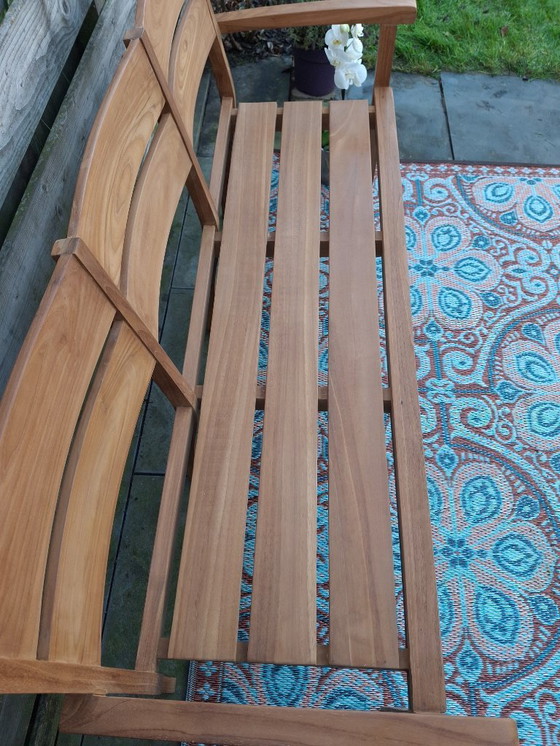 Image 1 of Banc de jardin en teck 150 cm, 3 personnes