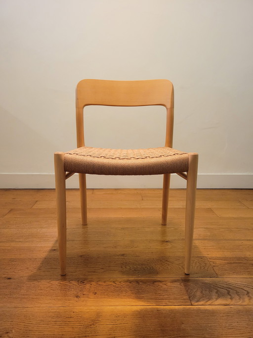 4 Stühle von N.O. Møller Modell 75 aus dem Jahr 1970