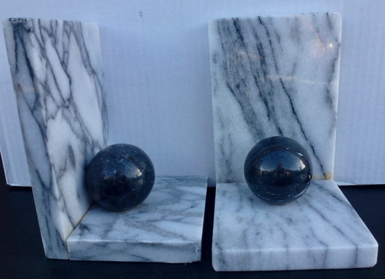 Image 1 of Vintage marmeren Boekensteunen (2)