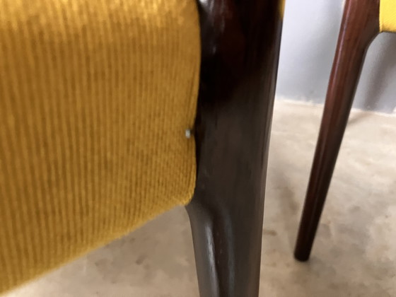 Image 1 of Rosewood chairs newly upholstered Mid Century Vintage