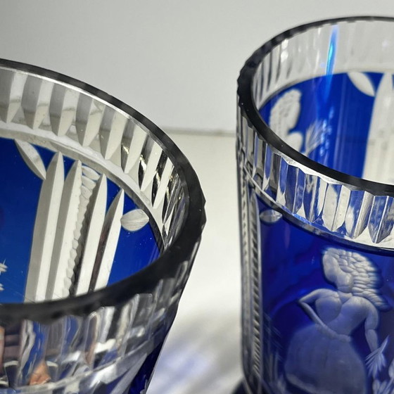 Verres en Cristal de Bohême, 1900, Lot de 2 – Verres et carafes, Crystal, Glass, Bohemian (photo 7 of 14)
