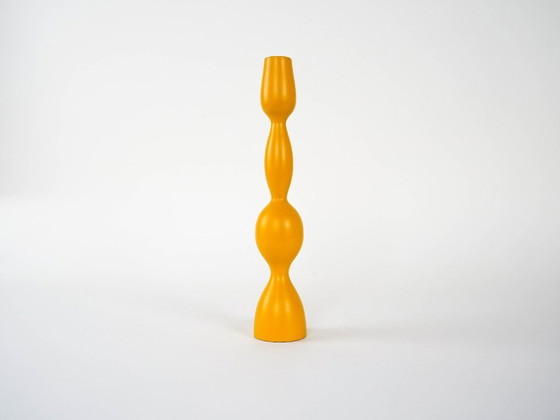 Image 1 of Candeliere color senape, design danese, anni '70, prodotto in Danimarca