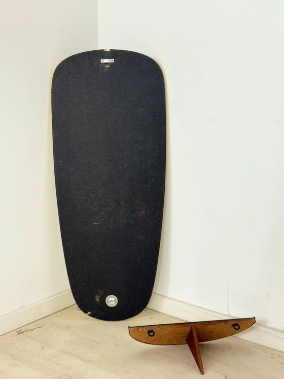 Image 1 of Espejo Johansen Copenhagen con consola / Espejo de pared de mediados de siglo / Diseño danés de los años 60