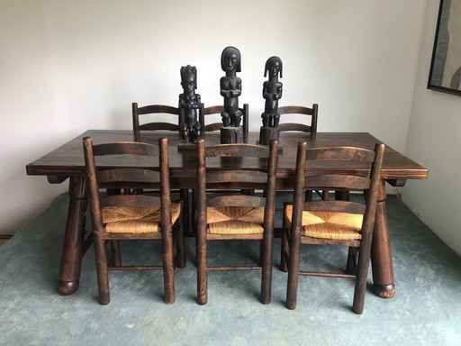 Table et chaises Georges Robert 