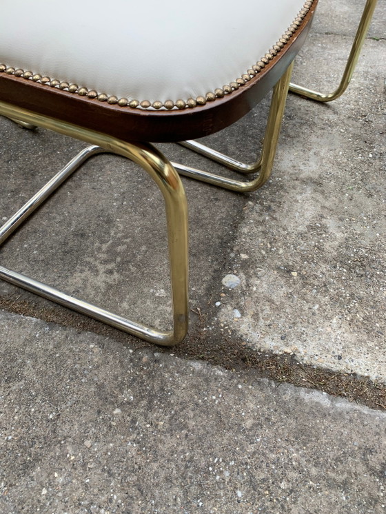 Marcel Breuer Cesca chairs Italy 1970 – Dining chairs, Wood, Chrome, Bauhaus (photo 7 of 10)