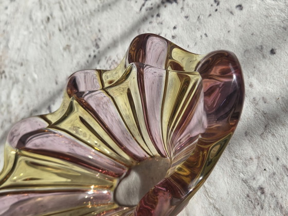 Image 1 of Vintage Mid-Century Glass Bowl – Handmade – Bohemia / Murano, 1950s