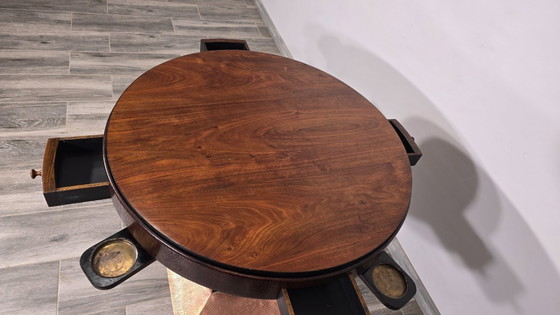 Image 1 of Art Deco Schaak/Pokertafel