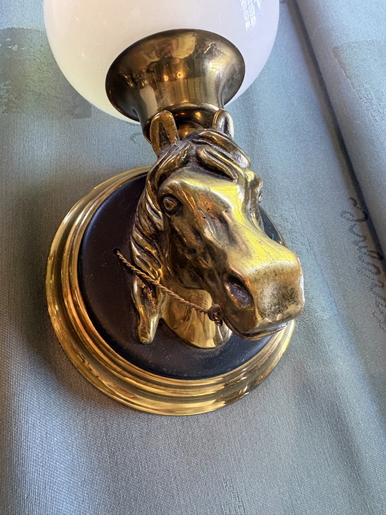 Image 1 of 2 wandlampen paard Maison Lancel 