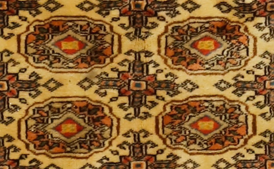 Image 1 of Large Vintage Kayseri Rug – Fine Handknotted Turkish Wool Carpet With Dense Geometric Pattern 354 x 244 cm