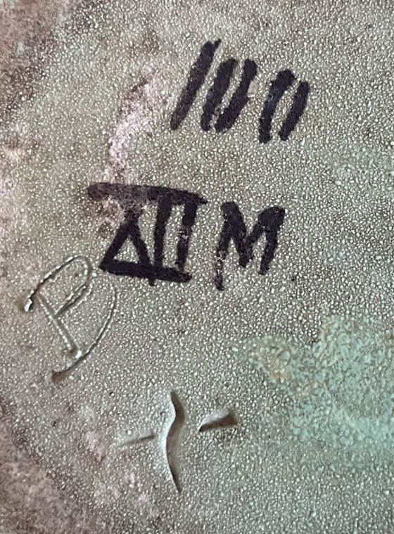 Image 1 of Art pottery factory Sint Lukas - Art deco turqoise vase model 100 with black piping