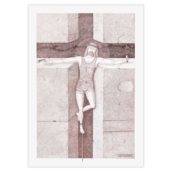 Alain Gotas Screenprint Le Christ 1991 – Lithographs & prints, Paper (photo 2 of 5)