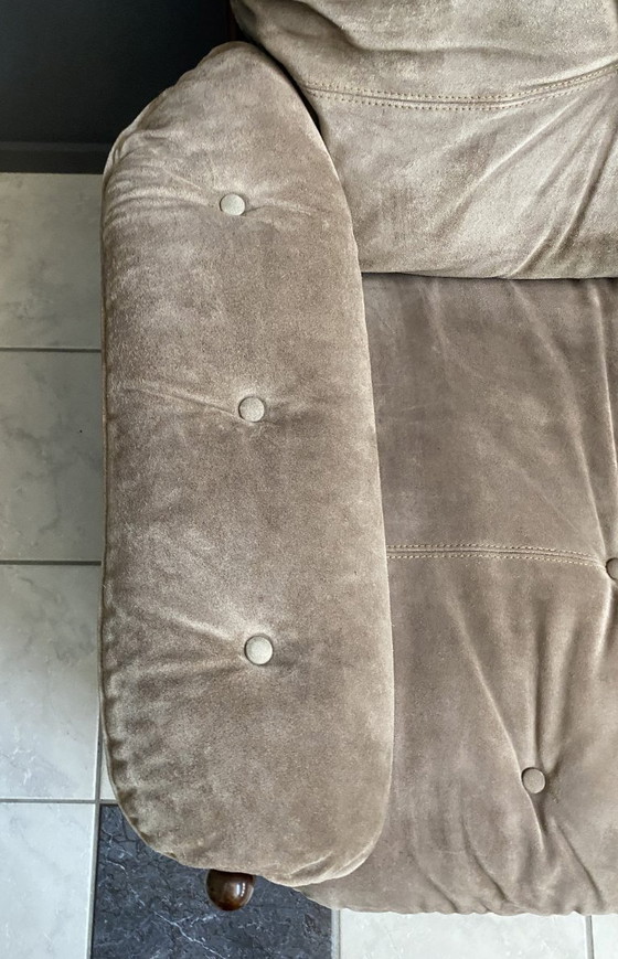 Image 1 of Sofá Brazillian de 2 plazas en ante y madera de Jatoba