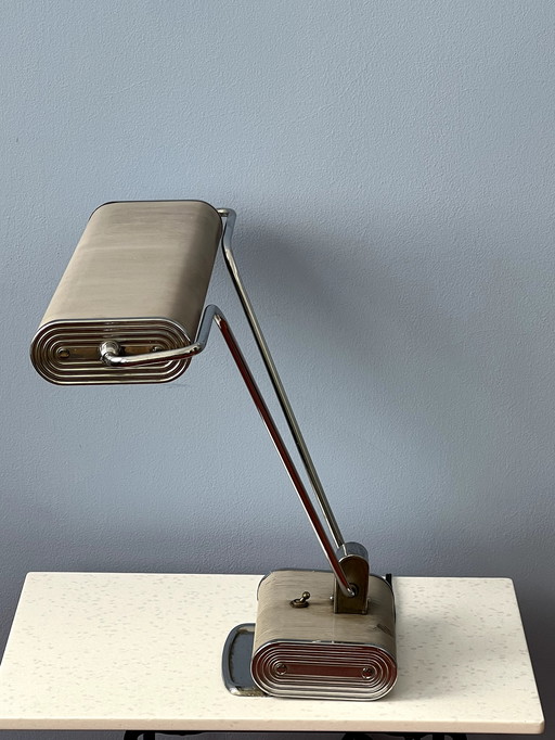Verchroomde Bureaulamp Toegeschreven aan Eileen Gray