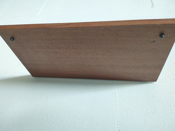 Set van 3 Vintage Teak Wandplankjes met Messing Beugels – Jaren '60 Mid-Century Deens Design – Wandrek, Wood (photo 40 of 52)