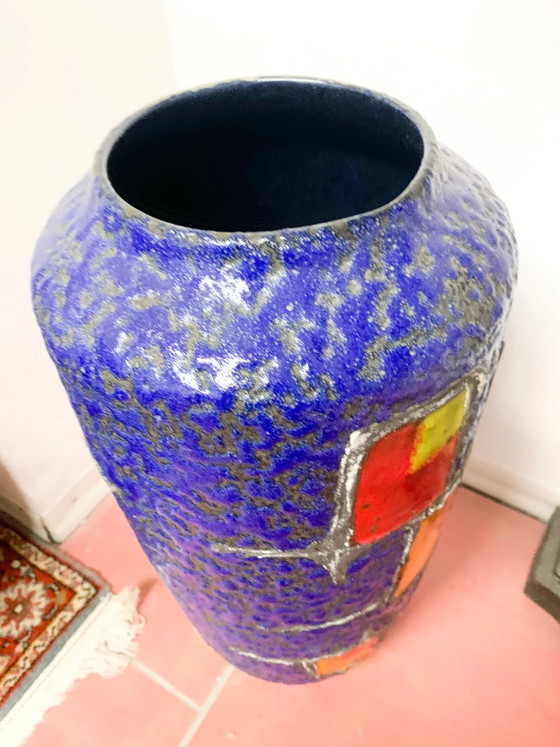 1970s Hand-Painted Albisola Ceramic Umbrella Stand, Decorative Objects, Yellow (photo 6 of 13)