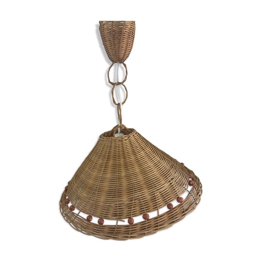 Vintage wicker pendant light