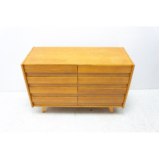 Vintage U-453 chest of drawers in oak by Jiri Jiroutek for Interiér Praha, Czechoslovakia 1960s