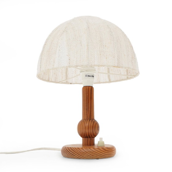 Image 1 of Coppia di lampade da comodino in legno, anni '70