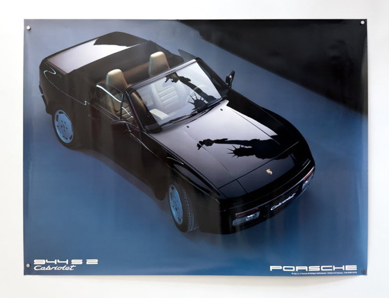 Image 1 of 🚗 Poster originale d'epoca Porsche 944 S2 Cabriolet del 1988 "Statua della Libertà" - XL 76 × 102 cm