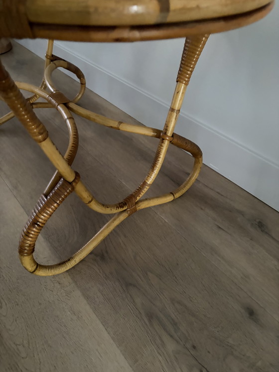 Rattan coffee table by Rohé Noordwolde, 1960s – Glass (photo 9 of 15)