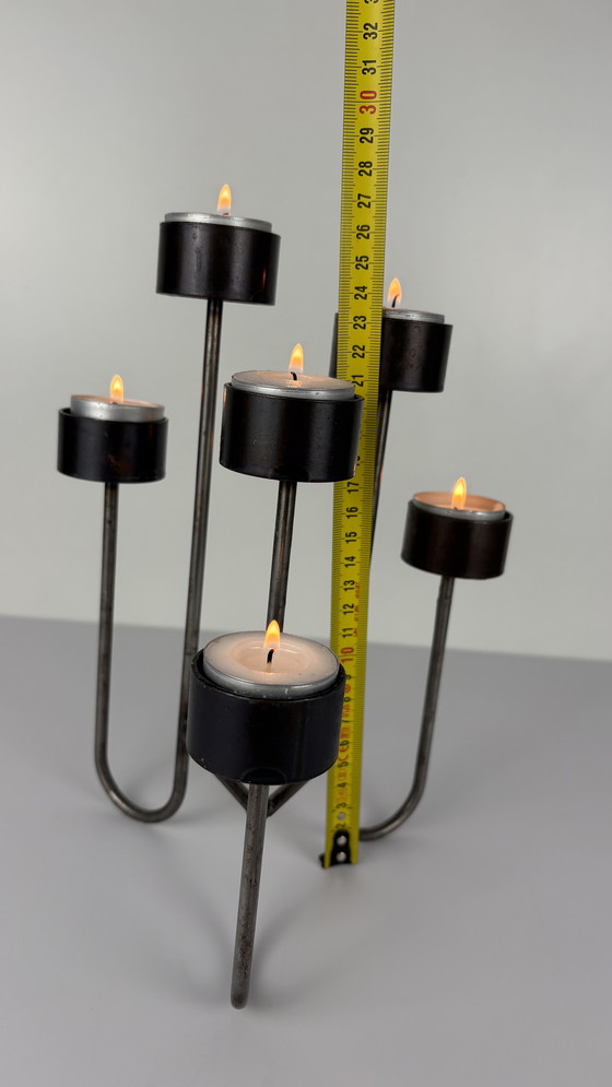 Image 1 of Candeliere vintage in metallo di Tommy Larsen Design, design scandinavo, dalla Danimarca
