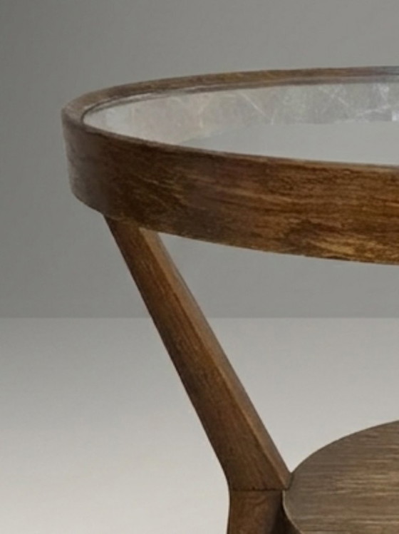 Image 1 of Round Coffee Table Karel Koželka & Antonín Kropáček 1940s Czechoslovakia