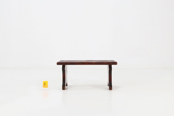 Image 1 of Rustic Hand-Crafted Wooden Stool, France ca. 1880