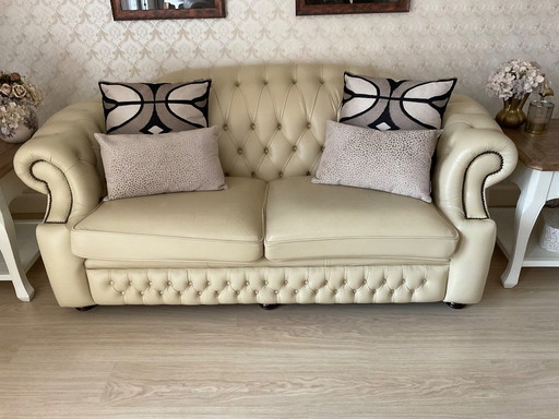 Chesterfield sofa set and two chairs
