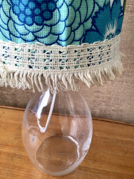 Set of 2 vintage Swedish Table lamps – IKEA, Glass, Textile (photo 5 of 13)