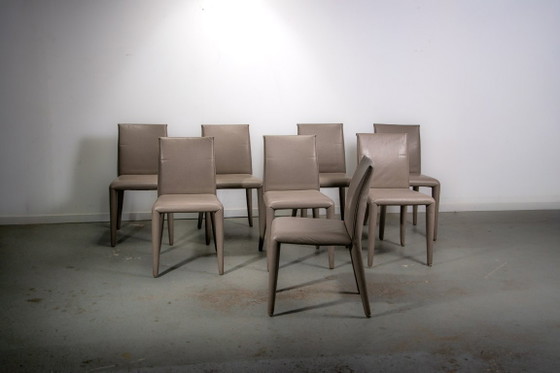Sillas Vol Au Vent de Mario Bellini para B&B Italia. Juego de 8. – Sillas de comedor, Leather, Vintage (photo 11 of 14)
