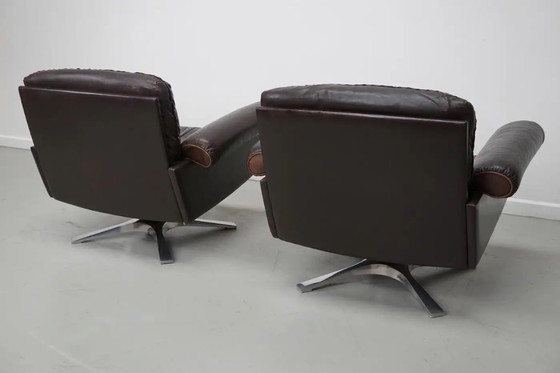 Image 1 of Vintage De Sede DS-31 Swivel Armchair in Brown Leather