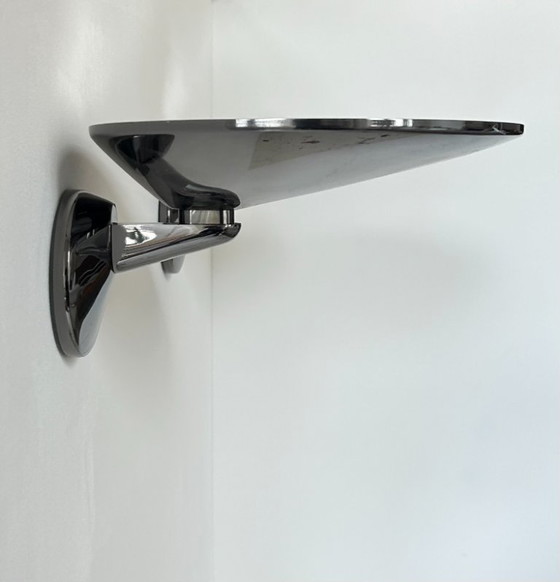 Image 1 of Coppia di applique vintage, metallo cromato, Italia 1970