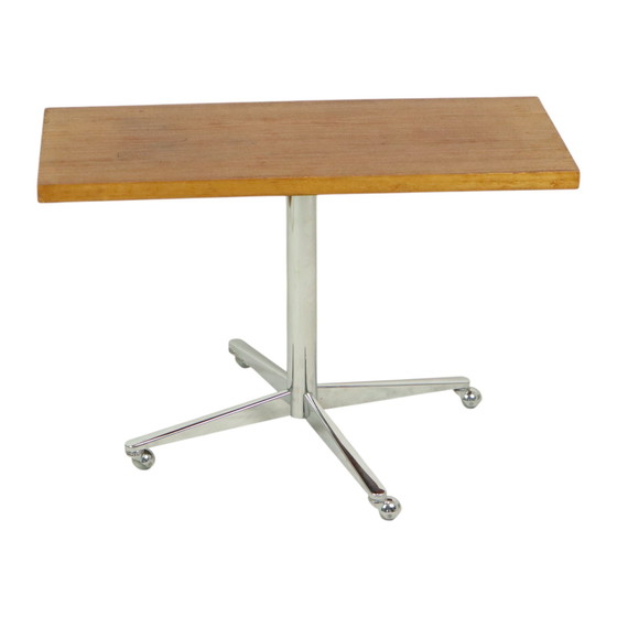 Image 1 of Table basse vintage Table d'appoint chrome