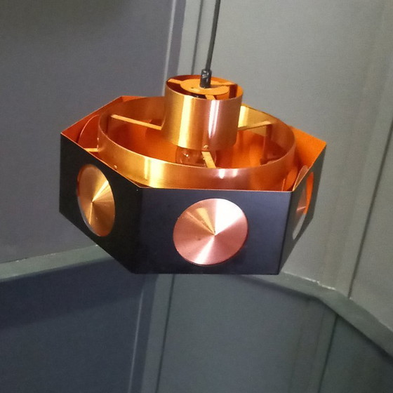 Plafoniera - Plafoniera Vintage Space Age in Rame di Birger Hammerstad – TR&Co, Lampade a sospensione, Copper (photo 6 of 13)