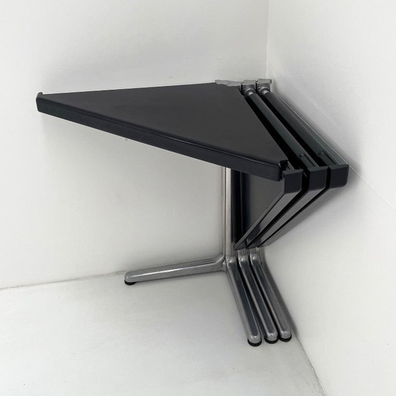 Image 1 of Black Plana Folding Table by Giancarlo Piretti for Castelli, 1970s