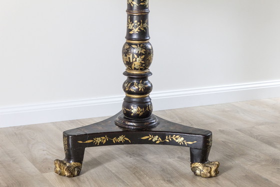 Image 1 of Antico tavolo rotondo cineserie del XIX secolo – Esportazione cinese, ca. 1850