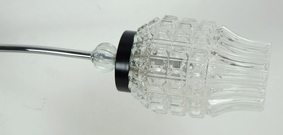 Image 1 of Plafonnier spoutnik à 5 lumières, métal chromé, verre chromé, Mid Century