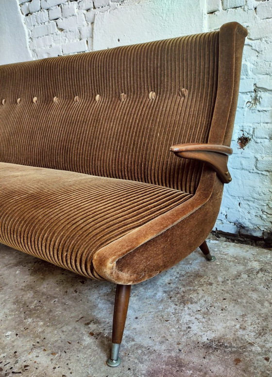 Image 1 of Midcentury Set 3-Seater Sofa and Two Armchairs Scandinavian Design