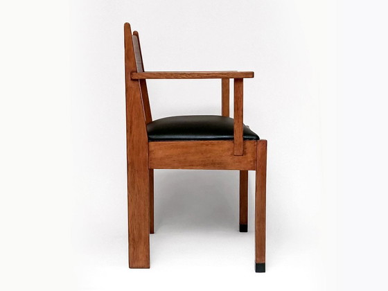 Sedia Art Déco della Hague School – Sedie da pranzo, Leather, Wood (photo 4 of 21)