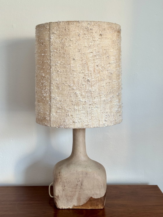 Image 1 of Vintage Brutalistisch Keramiek XL Tafellamp